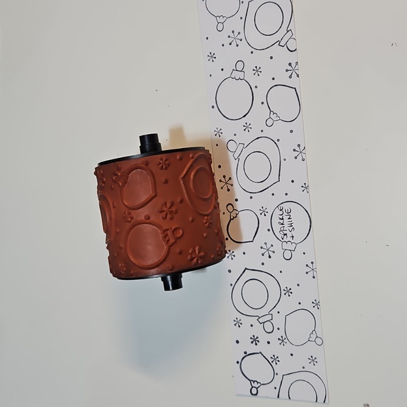 Sparkle and Shine ornament Stampin Round Jumbo wheel stamp 2" wide - Picture 1 of 2